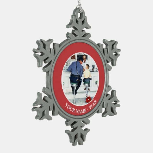 Runaway Schneeflocken Zinn-Ornament (Links)