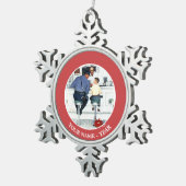 Runaway Schneeflocken Zinn-Ornament (Rechts)