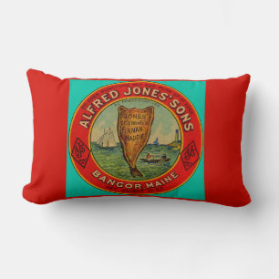 Rund 1900 Alfred Jones Sons Finnan Haddie-Label Lendenkissen