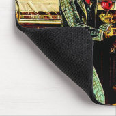 Rund 1900 New Sports Cigarren-Box-Label Mousepad (Ecke)