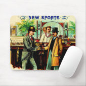 Rund 1900 New Sports Cigarren-Box-Label Mousepad (Mit Mouse)
