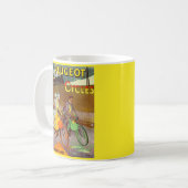 Rund 1900 Peugeot Fahrräder und Kaffeetasse (Vorderseite Links)