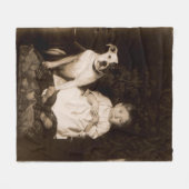 Rund 1910 Pitbull and baby RPPC Fleecedecke (Vorderseite (Horizontal))