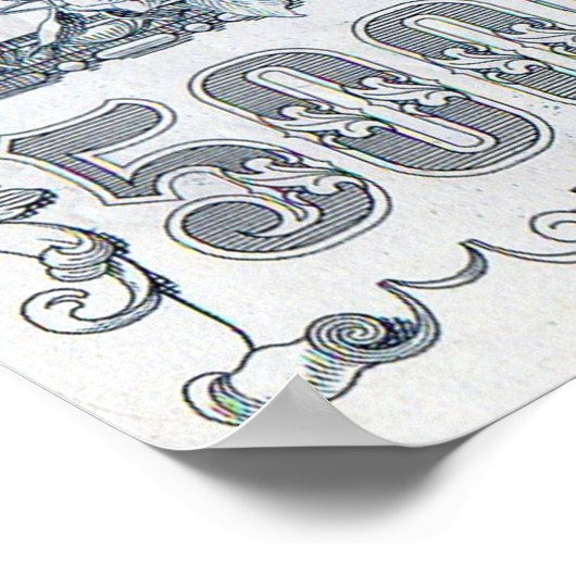 Rund 1912 Zaristisches Russland 500 Rubel-Rechnung Poster (Ecke)