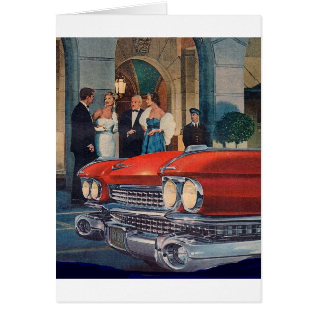 Rund 1960 roter Cadillac-Grille (Vorne)