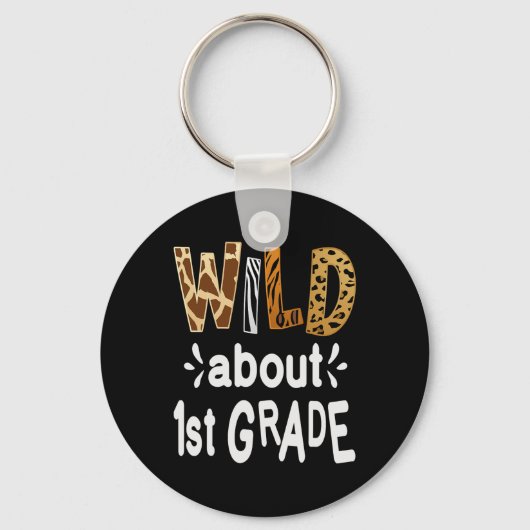 Rund 1. Klasse Willkommen zurück in der Schule Schlüsselanhänger (Vorderseite)