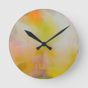 Rund Acryl Wanduhr Abstract Mohnblumen Fotografie