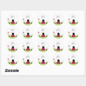 RUND ADDRESS LABELS Little Ladybug Runder Aufkleber (Blatt)