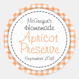 Rund-Aprikosen-Konfitüre-Etikett Runder Aufkleber