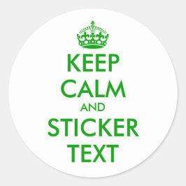 Rund behalten Sie ruhige Aufkleber in Grün |