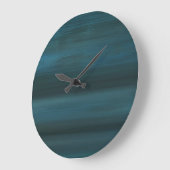 Rund Blaue Regen Abstrakt Wanduhr (Winkel)