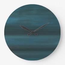 Rund Blaue Regen Abstrakt Wanduhr