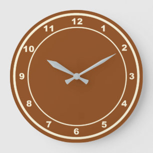 Rund-braune Farbform Acrylwand-Uhr Große Wanduhr