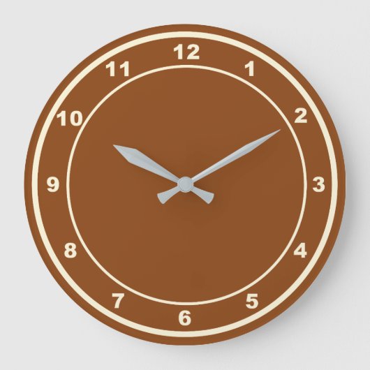 Rund-braune Farbform Acrylwand-Uhr Große Wanduhr (Vorderseite)