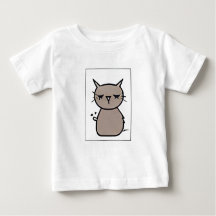 "Rund-Eared Brown-Gray Cat Cartoon Emoticon Burp