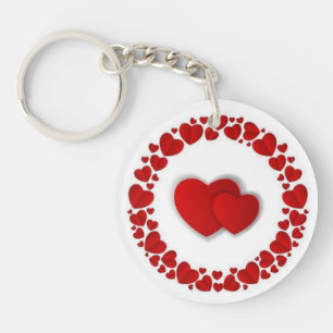 Rund (einseitig) schlüsselanhänger