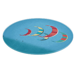 Rund farbiges Kite Surfbrett Schneidebrett