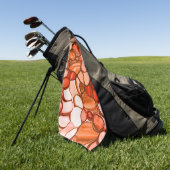 Rund formförmige Formen wie Samen, Korallen und Ro Golfhandtuch (Gras)