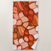 Rund formförmige Formen wie Samen, Korallen und Ro Strandtuch (Vorderseite)