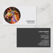 Rund Foto - Merry-Go-Round-Horse Visitenkarte (Vorne/Hinten)