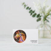 Rund Foto - Merry-Go-Round-Horse Visitenkarte (Stehend Vorderseite)