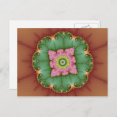 Rund - Fraktal Postkarte (Vorne/Hinten)