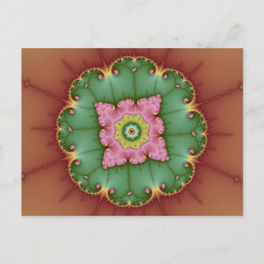 Rund - Fraktal Postkarte (Vorderseite)