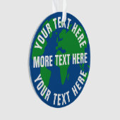 Rund gerettet Planeten Erde Weltkarte Acryl Ornament (Vorderseite)