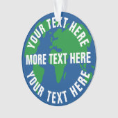 Rund gerettet Planeten Erde Weltkarte Acryl Ornament (Vorderseite)