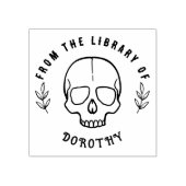 Rund Gothic Skull Custom Book Gummistempel (Prägung)