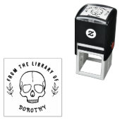 Rund Gothic Skull Custom Book Permastempel (Beispiel)