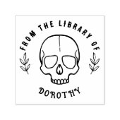 Rund Gothic Skull Custom Book Permastempel (Design)