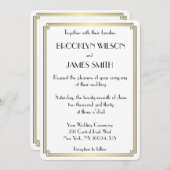 Rund Great Gatsby Art Deco Einladung (Vorne/Hinten)