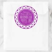 Rund-halayang-Ube oder lila Konfitüre Runder Aufkleber (Tasche)