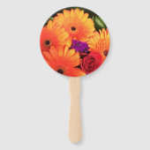 Rund handgehaltener Lüfter mit Logo und Foto Fächer (Rückseite)