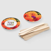 Rund handgehaltener Lüfter mit Logo und Foto Fächer (Non-assembled)