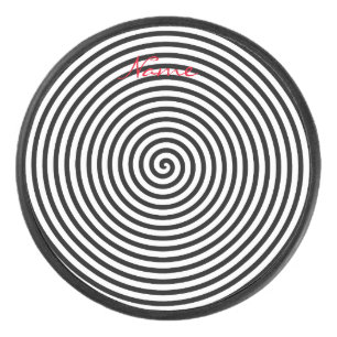 Rund hypnotische Spirale Thunder_Cove Eishockey Puck
