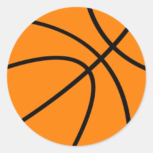 Rund kleine Basketballkleber Runder Aufkleber (Vorderseite)