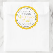 Rund-Meyer-Lemon-Curd-Konfitüre Runder Aufkleber (Tasche)