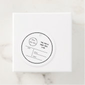 Rund minimales Weiß mit Logo-Aufkleber Geschenkanhänger (Beispiel)