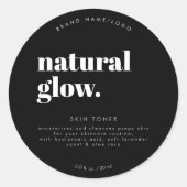Rund modernes Kosmetisches Flaschenetiksiegel Runder Aufkleber (Vorderseite)