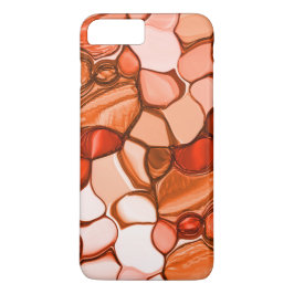 Rund neunfache Formen wie Samen, Korallenfarben un Case-Mate iPhone Hülle