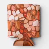 Rund neunfache Formen wie Samen, Korallenfarben un Dosenkühler (Rückseite)