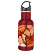 Rund neunfache Formen wie Samen, Korallenfarben un Edelstahlflasche (Vorderseite)