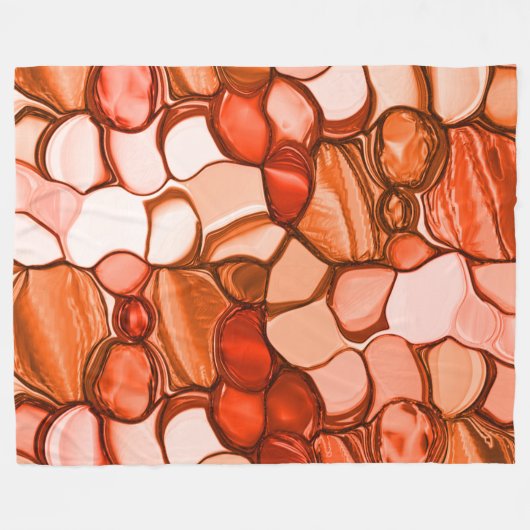 Rund neunfache Formen wie Samen, Korallenfarben un Fleecedecke (Vorderseite (Horizontal))