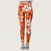Rund neunfache Formen wie Samen, Korallenfarben un Leggings (Vorderseite)