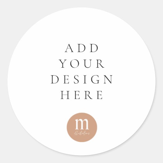 RUND ODER PLATZ RUNDER AUFKLEBER (Vorderseite)