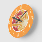 Rund orange Uhr "Sunset"-Nummer (Winkel)