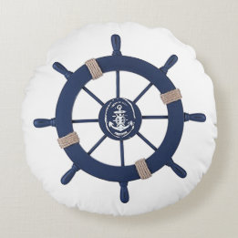 Rund-Pillow-Rad eines roten Schiffes Rundes Kissen