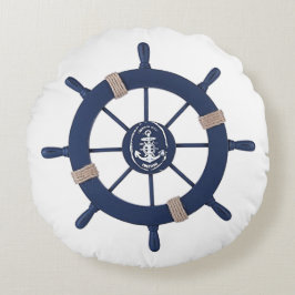Rund-Pillow-Rad eines roten Schiffes Rundes Kissen
